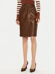 Fracomina Spódnica z imitacji skóry FS24WG1002E41201 Brązowy Regular Fit. Brązowe spódnice damskie Fracomina, bez wzorów, ze skóry. Za 259.99 zł.