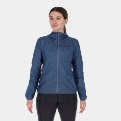 Kurtka przeciwwiatrowa damska Inov-8 Windshell FZ. Niebieskie kurtki damskie Inov-8, bez wzorów, bez kaptura. Za 287.99 zł.
