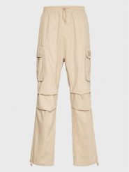 Karl Kani Spodnie materiałowe Rubber Signature 6002506 Beżowy Relaxed Fit. Brązowe spodnie materiałowe męskie Karl Kani, l, bez wzorów, z bawełny. Za 399.99 zł.
