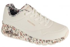 Buty sportowe Sneakersy damskie, Uno - Safari Time. Białe obuwie sportowe damskie Skechers, bez wzorów, z materiału, trekkingowe. Za 399.99 zł.