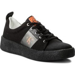 Półbuty CALVIN KLEIN JEANS - Gala R8783 Black. Czarne półbuty damskie Calvin Klein Jeans, z jeansu. W wyprzedaży za 339.00 zł.