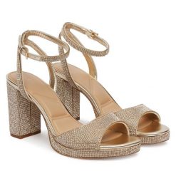 Sandały Aldo. Żółte kozaki damskie Aldo, bez obcasa, na słupku. Za 509.99 zł.