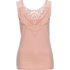 Top z koronką bonprix stary jasnoróżowy. Topy damskie marki bonprix. Za 44.99 zł.