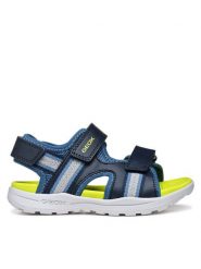 Geox Sandały J Vaniett J555XB 1454 C0693 M Granatowy. Niebieskie sandały chłopięce Geox, ze skóry, bez zapięcia. Za 199.99 zł.