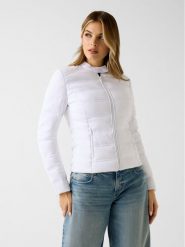 Guess Kurtka przejściowa 180536 Biały Classic Fit. Białe kurtki damskie Guess, xxl, z aplikacjami, bez kaptura. Za 695.00 zł.