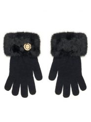 Guess Rękawiczki Damskie AW5410 POL02 Czarny. Czarne rękawiczki damskie Guess, z aplikacjami, z dzianiny. Za 239.99 zł.