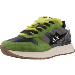 Buty SUN68 STARGIRL ANIMAL Zielony. Zielone obuwie sportowe damskie SUN68, bez wzorów, ze skóry, na fitness i siłownię. Za 332.99 zł.