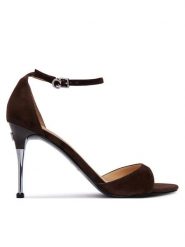Guess Szpilki FLTSEE SUE03 Brązowy. Brązowe szpilki damskie Guess, z aplikacjami, ze skóry, bez obcasa, bez zapięcia. Za 674.99 zł.