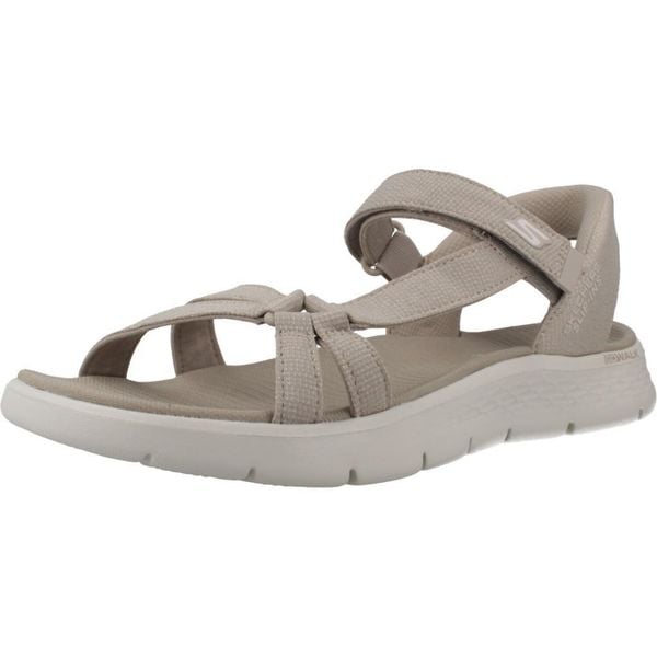 Sandały SKECHERS SLIP-INS GO WALK FLEX Brązowy. Brązowe klapki damskie Skechers, bez wzorów, z tkaniny, bez obcasa, bez zapięcia. Za 319.99 zł.