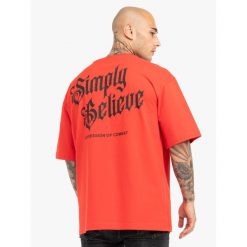 Koszulka Tapout Simply Believe. Czarne koszulki sportowe męskie TAPOUT, bez wzorów, bez kołnierzyka, bez ramiączek. Za 148.50 zł.