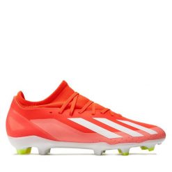 Buty do piłki nożnej adidas. Czerwone buty sportowe męskie Adidas, bez zapięcia. Za 329.99 zł.
