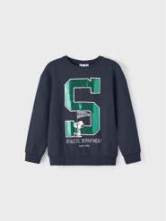 NAME IT Bluza PEANUTS 13210813 Granatowy Regular Fit. Niebieskie bluzy dla dziewczynek Name it, bez wzorów, z bawełny, bez ramiączek, bez kaptura. Za 159.99 zł.
