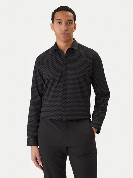 BOSS Koszula Excurse 50554481 Czarny Regular Fit. Czarne koszule męskie Boss, m, bez wzorów, z bawełny, bez kołnierzyka, bez ramiączek. Za 534.99 zł.