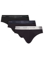 Tommy Hilfiger Komplet 3 par slipów UM0UM03703 Czarny. Czarne slipki męskie Tommy Hilfiger, m, bez wzorów, z bawełny. Za 199.99 zł.