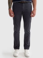 Spodnie męskie chinosy niebieskie Marcos 402. Niebieskie eleganckie spodnie męskie Big Star, l, bez wzorów, z materiału. Za 259.99 zł.