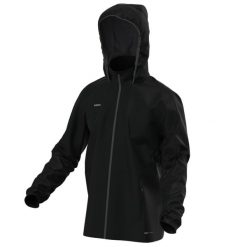 Second Life - Kurtka przeciwdeszczowa Kipsta Viralto Club - Stan Doskonały. Czarne kurtki męskie KIPSTA, l, bez wzorów, z materiału, z kapturem. Za 84.99 zł.