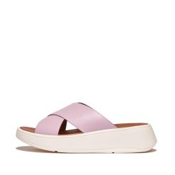 Skórzane sandały dla kobiet FitFlop F-Mode Flatform. Czarne sandały damskie FIT FLOP, bez wzorów, z materiału, bez obcasa, na płaskiej podeszwie, bez zapięcia. Za 606.50 zł.