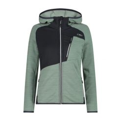 Bluza damska turystyczna CMP 34E2836. Zielone bluzy sportowe damskie CMP, xs, bez wzorów, bez kaptura, trekkingowe. Za 382.50 zł.