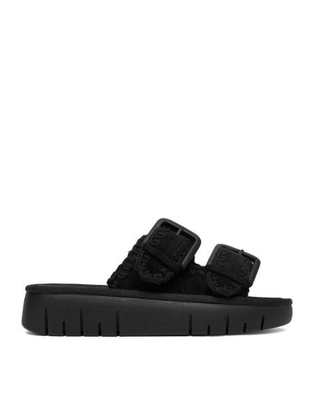 Roxy Klapki CWBEOB-HY62277-10 Czarny. Czarne klapki damskie Roxy, bez wzorów, z materiału, bez obcasa. Za 179.99 zł.
