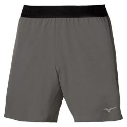 Szorty Mizuno Core. Szare krótkie spodenki sportowe męskie Mizuno, l, bez wzorów, z materiału, do biegania. Za 226.80 zł.