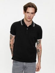 Geox Polo M4510Q T2649 F9000 Czarny Regular Fit. Czarne koszulki polo męskie Geox, m, bez wzorów, z bawełny, bez ramiączek. Za 159.99 zł.
