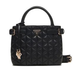 Torebka Guess. Czarne torebki do ręki damskie Guess, z aplikacjami, bez dodatków. Za 589.99 zł.