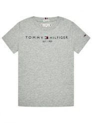 Tommy Hilfiger T-Shirt Essential KS0KS00210 Szary Regular Fit. Szare t-shirty dla chłopców Tommy Hilfiger, bez wzorów, z bawełny, bez ramiączek. Za 99.99 zł.