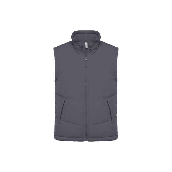 Wyściełana polarem kurtka bez rękawów Kariban Warmer. Szare kurtki męskie KARIBAN, m, bez wzorów, z polaru, bez kaptura. Za 218.00 zł.