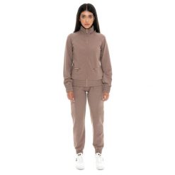 Kombinezon zimowy Damen, Stehkragen, Reißverschluss Leone 1947 Cargohose. Brązowe obuwie sportowe damskie LEONE 1947 APPAREL, bez wzorów, z bawełny, na fitness i siłownię. W wyprzedaży za 265.23 zł.