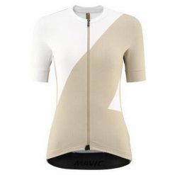 Damski jersey Mavic Aksium Graphic. Białe koszulki sportowe damskie MAVIC, bez wzorów, z jersey, bez kołnierzyka, bez ramiączek, rowerowe. Za 489.50 zł.