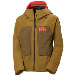 Damska kurtka narciarska Helly Hansen Emiko Shell. Brązowe kurtki snowboardowe damskie Helly Hansen, bez wzorów, bez kaptura, narciarskie. Za 1,344.00 zł.