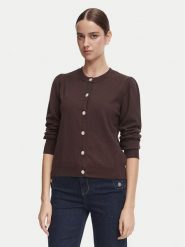 Morgan Kardigan 262-MKNOT Brązowy ciemny Regular Fit. Brązowe kardigany damskie Morgan, l, bez wzorów, z syntetyku. Za 239.99 zł.