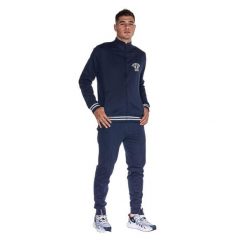Męski dres College ze stójką i zamkiem błyskawicznym. Niebieskie buty sportowe męskie LEONE 1947 APPAREL, z dresówki, bez zapięcia, na fitness i siłownię. W wyprzedaży za 223.60 zł.