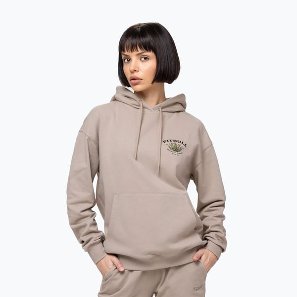 Bluza damska Pitbull Bullets & Blooms Hooded. Brązowe bluzy damskie PITBULL, m, bez wzorów, z bawełny, bez kaptura. Za 209.99 zł.