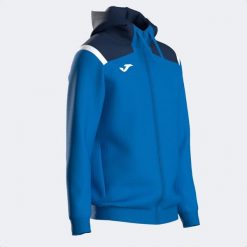 Bluza dresowa z kapturem Joma Toledo. Niebieskie bluzy sportowe męskie Joma, bez wzorów, z dresówki, z kapturem, do piłki nożnej. Za 289.30 zł.
