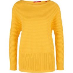 S.Oliver sweter damski 38 żółty. Żółte swetry damskie S.Oliver, s, bez wzorów, bez kołnierzyka, bez ramiączek, bez kaptura. Za 199.00 zł.
