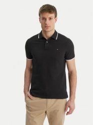 Tommy Hilfiger Polo Pique MW0MW42748 Czarny Regular Fit. Czarne koszulki polo męskie Tommy Hilfiger, m, bez wzorów, z bawełny, bez ramiączek. Za 369.99 zł.