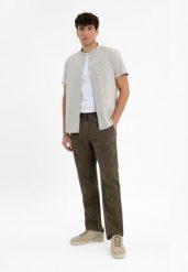 R-LEMAR. Czarne spodnie materiałowe męskie Volcano, m, bez wzorów, ze lnu, klasyczne. Za 189.99 zł.