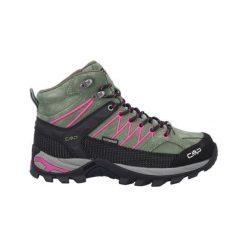 Buty turystyczne damskie CMP Rigel Mid WP. Czarne obuwie sportowe damskie CMP, bez wzorów, trekkingowe. W wyprzedaży za 399.99 zł.