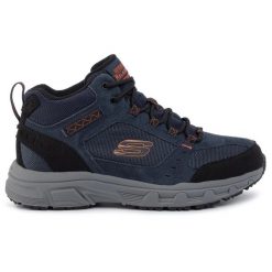 Buty na co dzień trekkingowe męskie SKECHERS OAK CANYON IRONHIDE skóra. Niebieskie trekkingi męskie Skechers. Za 237.99 zł.