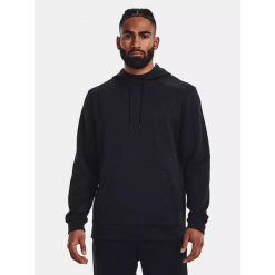 Bluza fitness męska Under Armour Armour Fleece Hoodie. Czarne bluzy męskie Under Armour, l, bez wzorów, z kapturem, na fitness i siłownię. Za 197.99 zł.