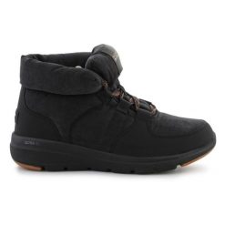 Buty Skechers Glacial Ultra Trend Up 144194-BLK membrana czarne. Czarne śniegowce i trapery damskie z materiału. Za 490.22 zł.