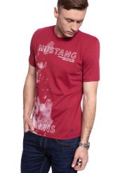 MUSTANG Alex C Print 1009947 7145. T-shirty męskie Mustang, m, bez wzorów, bez kołnierzyka. W wyprzedaży za 39.99 zł.