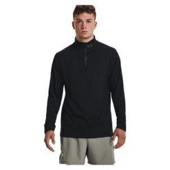 Longsleeve do biegania męski Under Armour Launch Pro 1/4 Zip. Czarne koszulki sportowe męskie Under Armour, m, bez wzorów, bez kołnierzyka, bez ramiączek, do biegania. Za 359.99 zł.