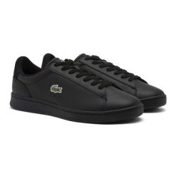 Buty męskie trampki sportowe Lacoste CARNABY SET. Czarne trampki męskie Lacoste, bez wzorów, z gumy, biznesowe, bez zapięcia. Za 378.00 zł.