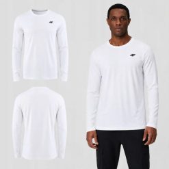 LONGSLEEVE MĘSKI 4F KOSZULKA BLUZKA Z DŁUGIM RĘKAWEM 3XL M611. Białe koszulki sportowe męskie 4f, m, bez wzorów, z bawełny, bez kołnierzyka, bez ramiączek, na fitness i siłownię. Za 51.66 zł.