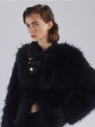 Chusta ze strassem - czarny. Czarne szaliki i chusty damskie Reserved, bez wzorów. Za 69.99 zł.