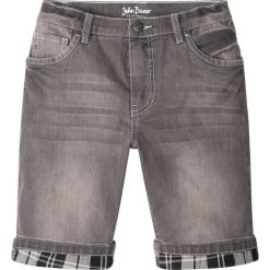 Bermudy chłopięce ze stretchem bonprix szary denim. Szare jeansy dla chłopców bonprix, bez wzorów, z denimu. Za 69.99 zł.