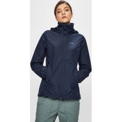 Jack Wolfskin - Kurtka. Niebieskie kurtki damskie Jack Wolfskin, s, bez wzorów, z materiału, z kapturem. W wyprzedaży za 319.90 zł.