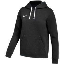 Bluza damska Nike Park 26 Fleece Hoodie. Czarne bluzy damskie Nike, bez wzorów, z bawełny, bez kaptura, na fitness i siłownię. Za 186.99 zł.